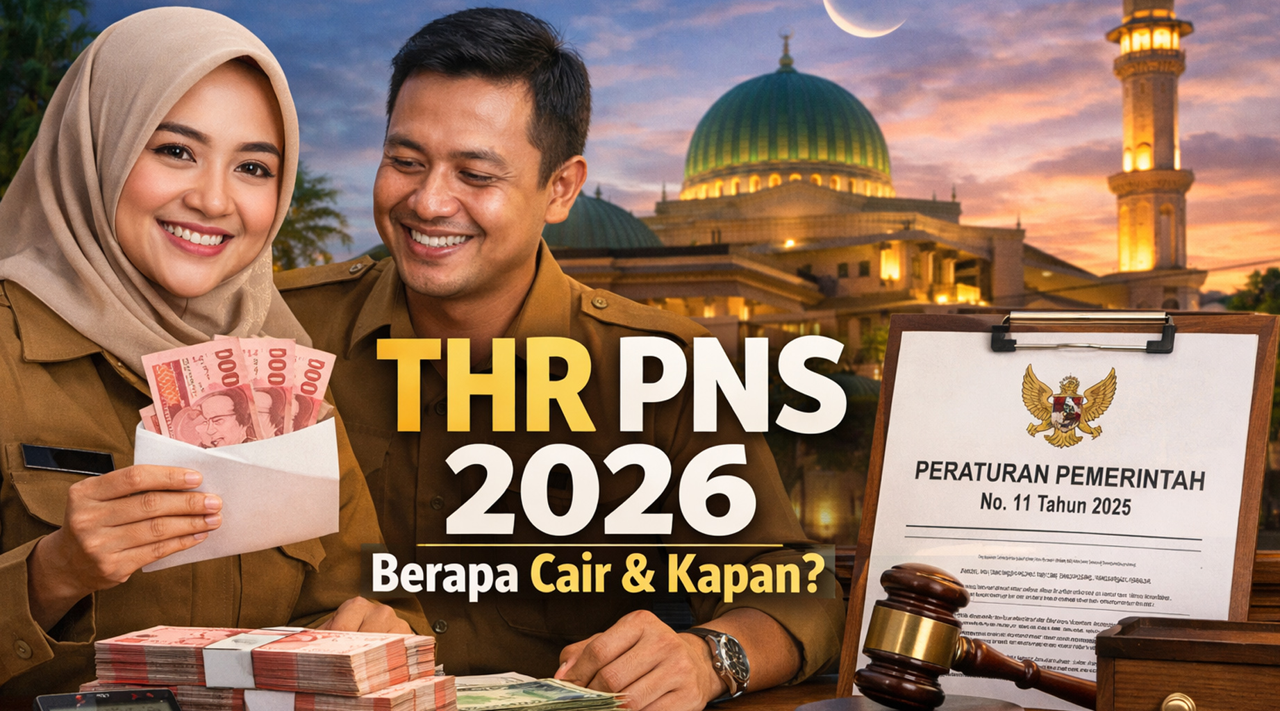 THR PNS 2026 kapan cair dan berapa besarannya? Ini rincian lengkap berdasarkan PP terbaru, termasuk hak CPNS dan PPPK.