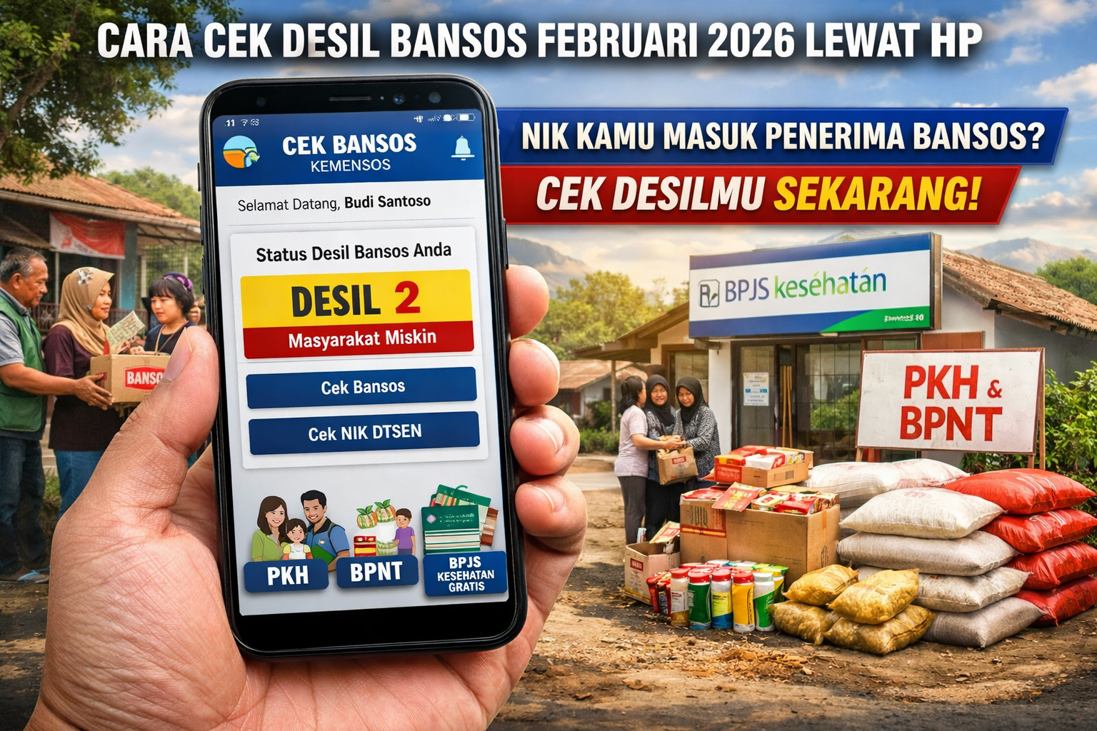 Terbaru 2026! Begini cara cek desil bansos lewat HP menggunakan aplikasi Cek Bansos Kemensos. Lengkap, resmi, dan mudah dipahami.