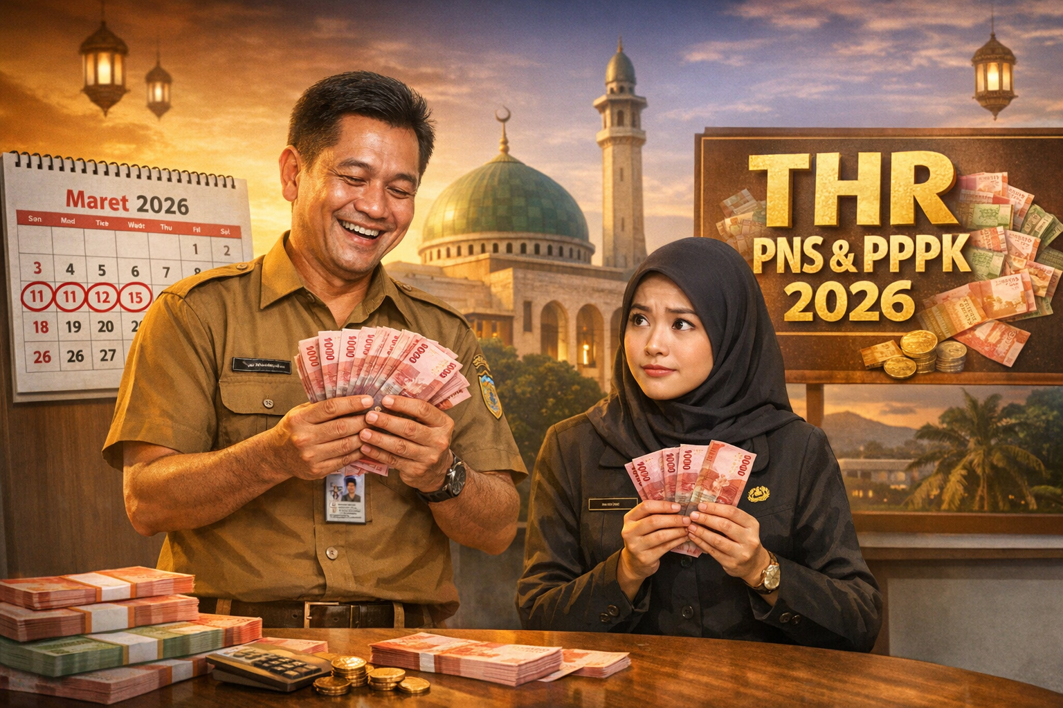 Rahasia THR PNS 2026 terbongkar. Pendidikan bukan penentu utama, masa kerja dan jabatan jadi kunci besaran THR.
