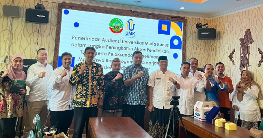 Audiensi Program Pascasarjana Magister Pendidikan Dasar Universitas Muria Kudus (UMK) dan Pemerintah Kabupaten Blora di Ruang Rapat Bupati Blora, Jumat (6/2/2026).