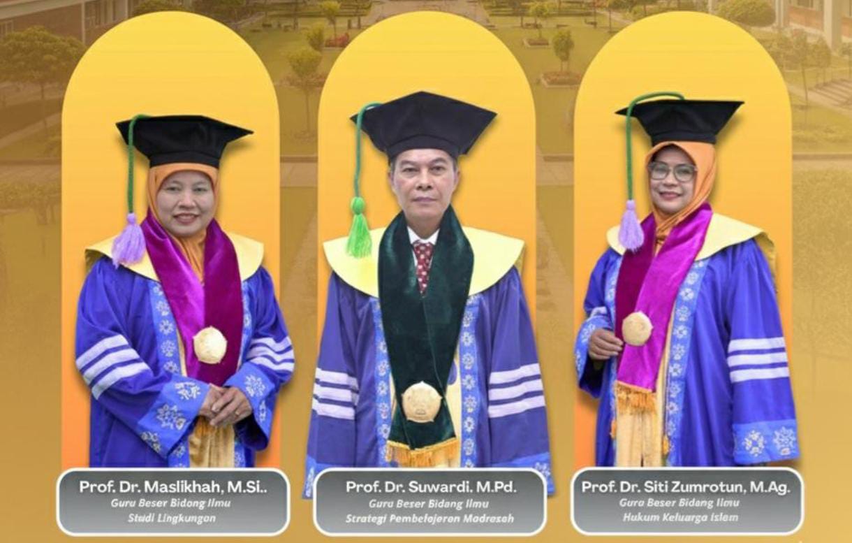 UIN Salatiga&nbsp;mengukuhkan tiga guru besar&nbsp;pada Sidang Terbuka, Senin (9/2).