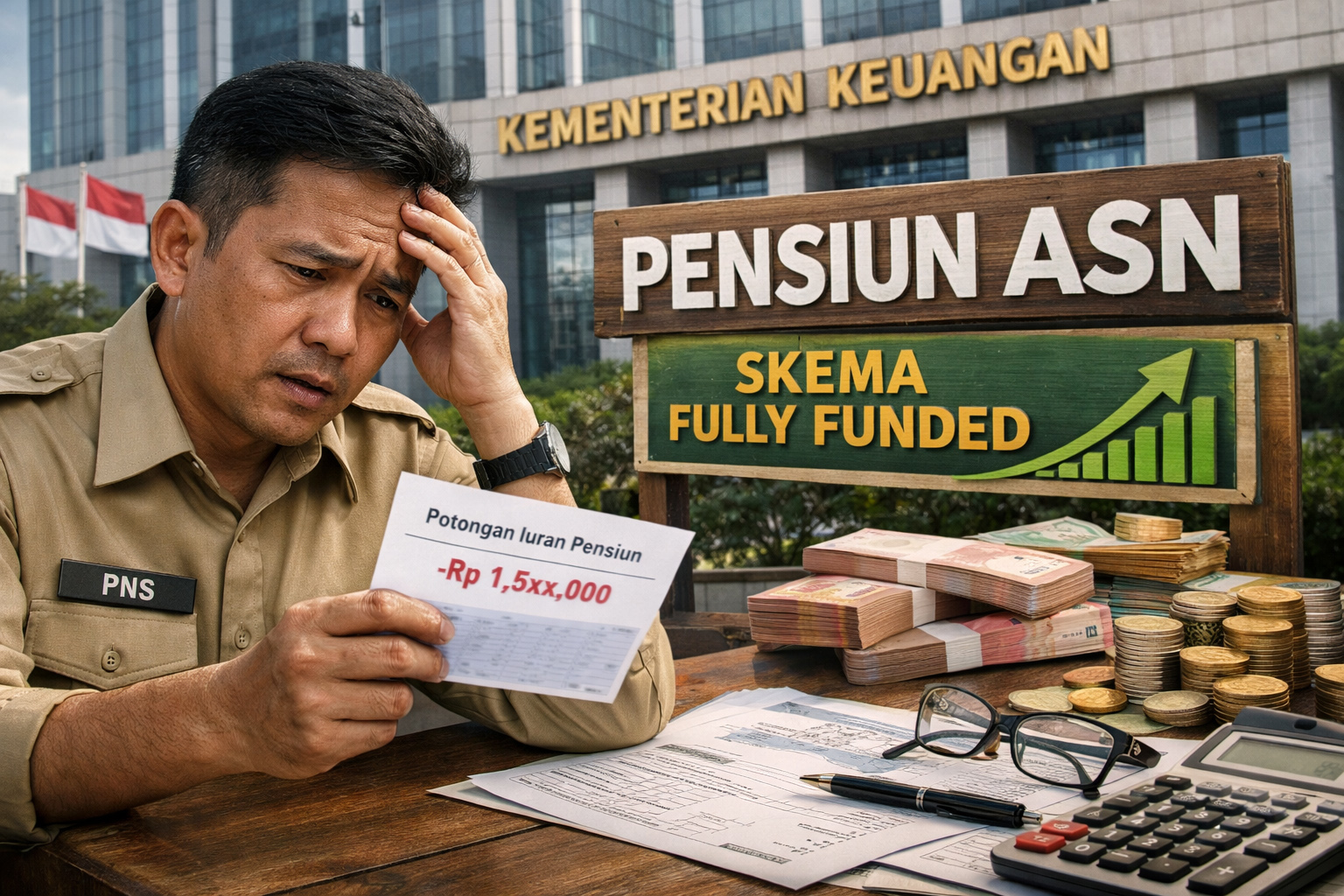 Belanja pensiun ASN terus membengkak. Pemerintah menyiapkan skema fully funded agar APBN lebih sehat. Ini dampaknya bagi PNS aktif dan pensiunan.