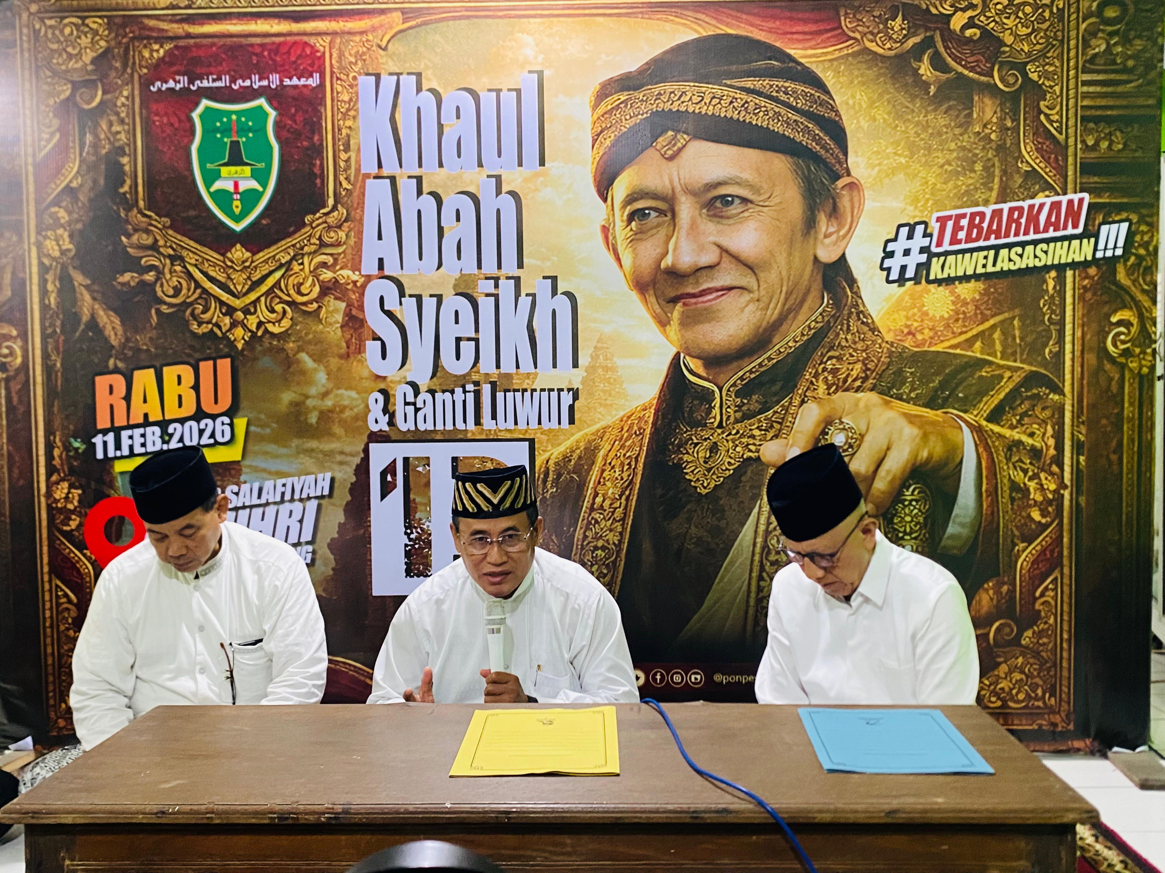 Panitia Haul ke-13 Abah Syeikh saat konferensi pers Selasa (10/2) malam.