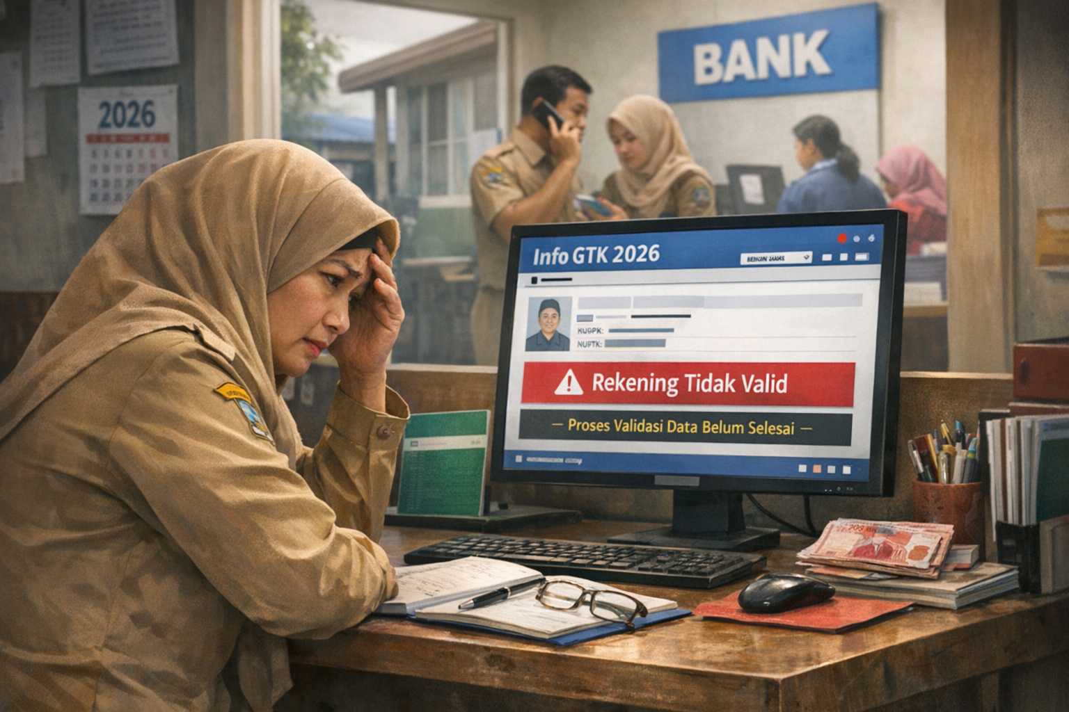 Cara mengatasi rekening merah di Info GTK 2026 terbaru. Penjelasan lengkap penyebab rekening tidak valid, alur pencairan TPG 2026, dan solusi agar tunjangan tetap aman.