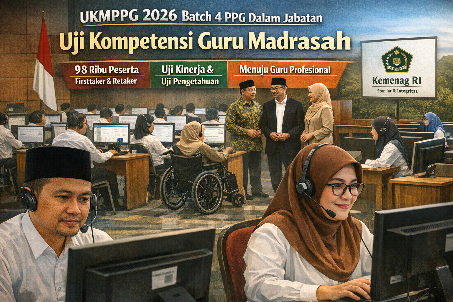 Update terbaru UKMPPG 2026: 98 ribu guru eligible ikut ujian. Simak kategori peserta, standar mutu, dan kesiapan teknis pelaksanaan PPG Dalam Jabatan.