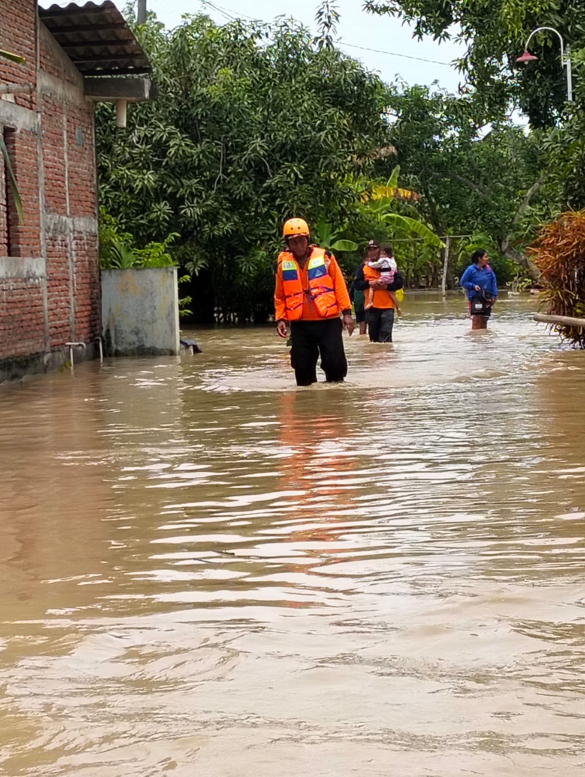 Banjir menggenangi pemikiran diwilayah Kabupaten Grobogan Senin (16/2/2026)