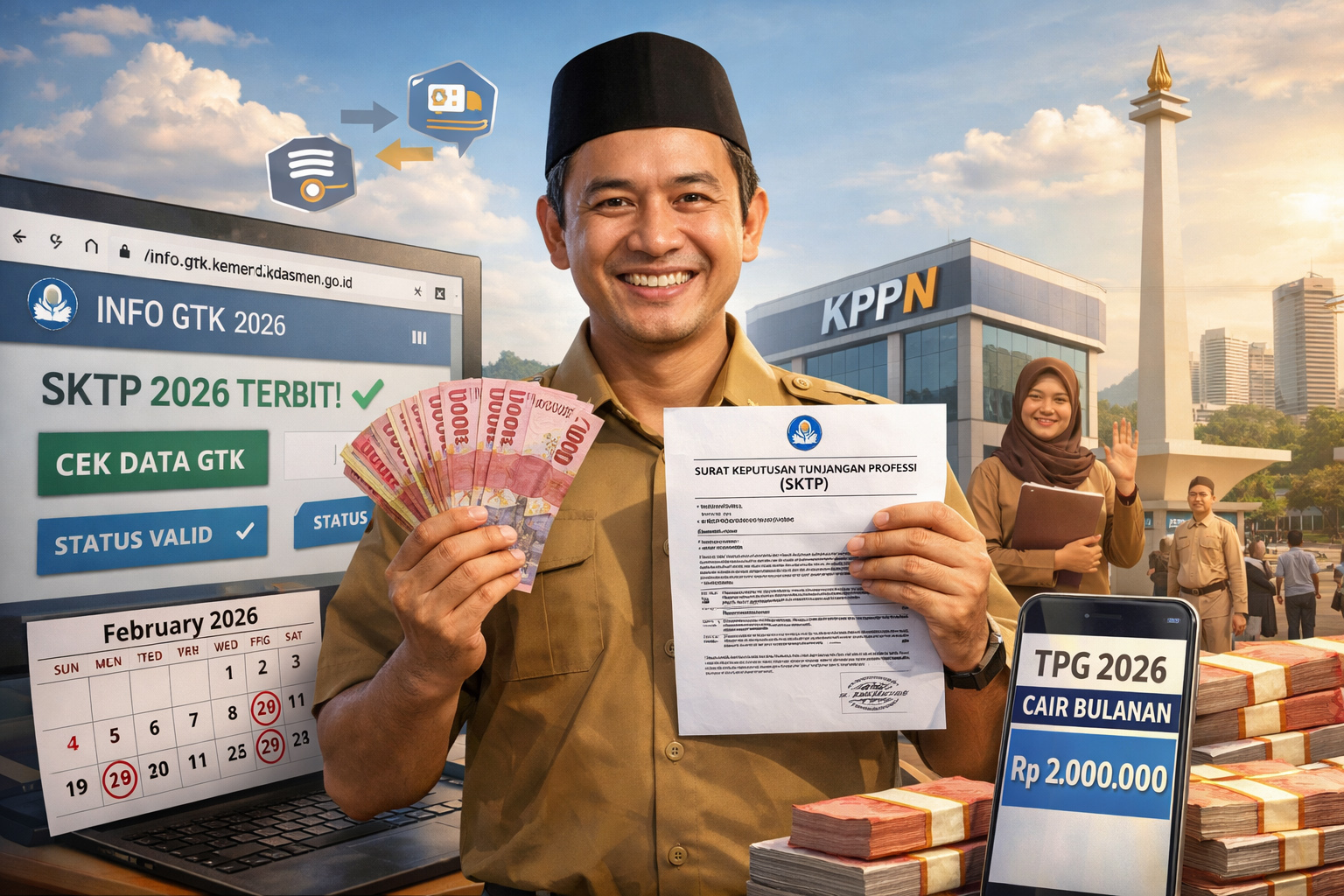 Update terbaru TPG Februari 2026: jadwal cair, proses rekomendasi ke Kemenkeu, dan langkah penting agar SKTP cepat terbit. Guru wajib cek data Dapodik sekarang.