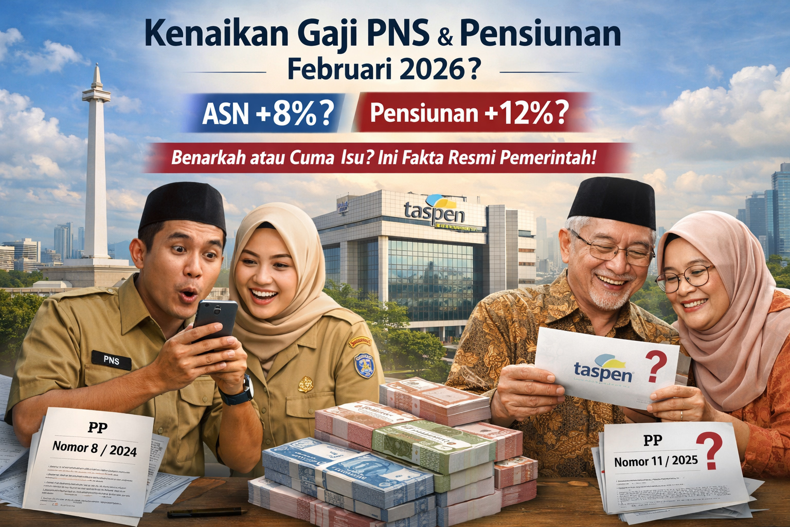 Gaji PNS dan pensiunan Februari 2026 dikabarkan naik signifikan. Cek kebenaran isu tersebut, dasar hukum yang berlaku, serta klarifikasi pemerintah agar tidak salah informasi.