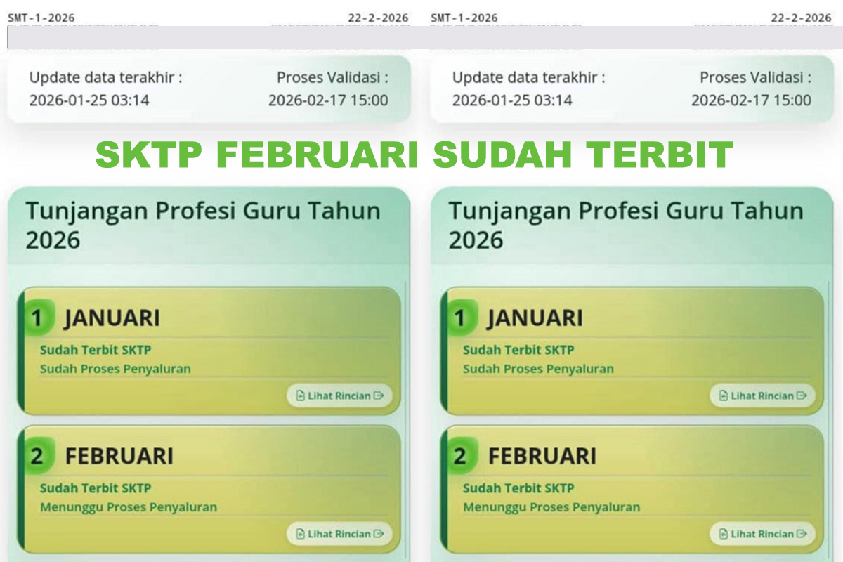 SKTP Februari 2026 Sudah Terbit, Pemerintah Putuskan Jadwal Waktu Pencairan TPG Guru 2026 Prediksi Seperti Berikut