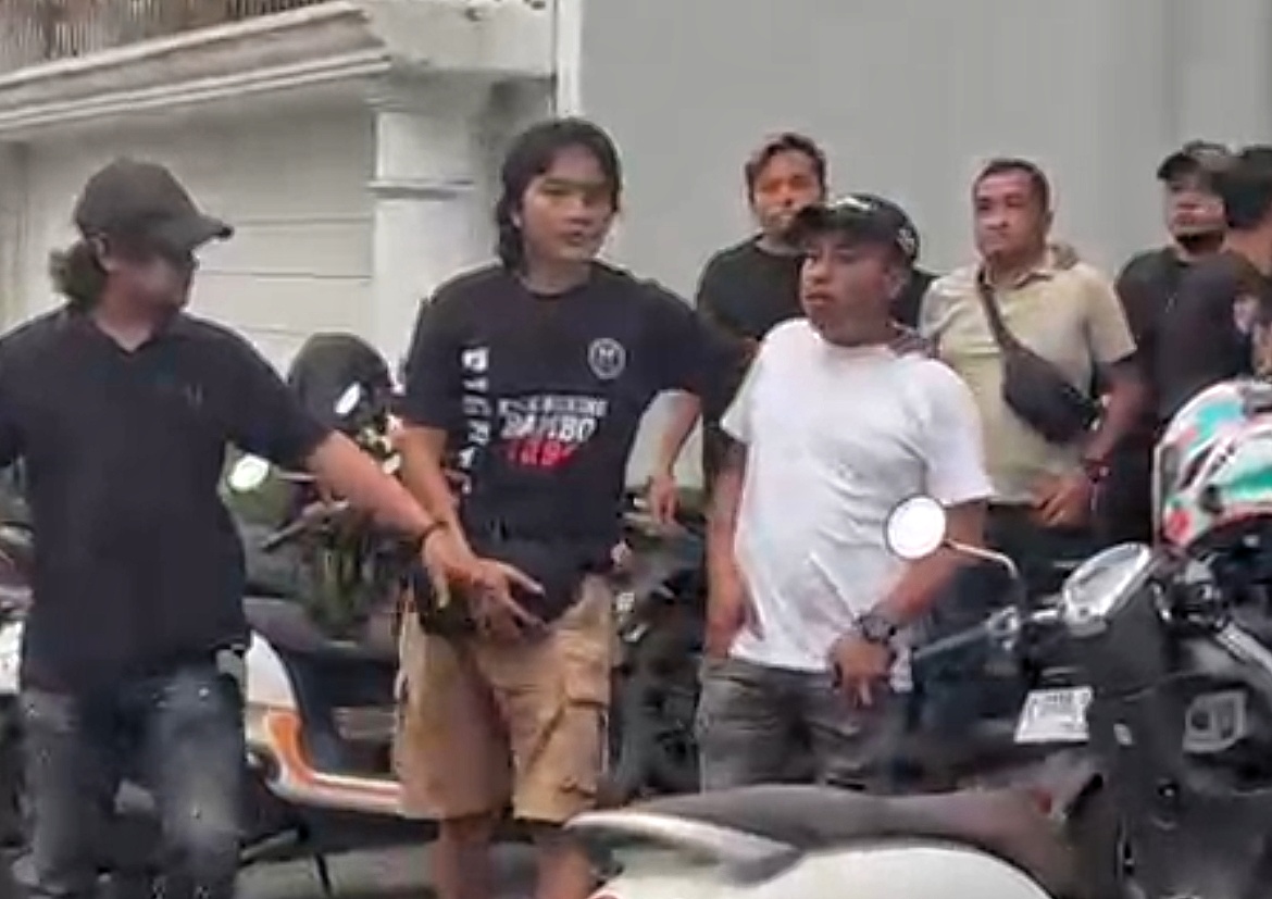 Salah satu tampang debt colector yang diamankan saat digrebeg ditangkap di wilayah Kota Semarang 
