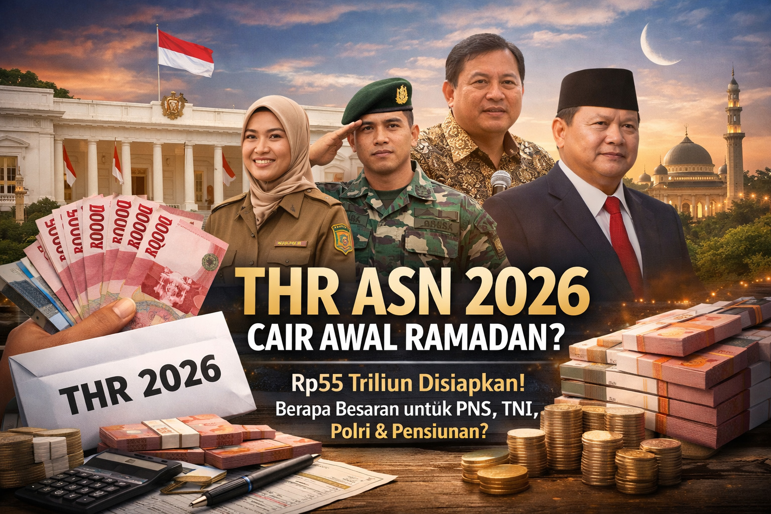 Update THR ASN 2026 terbaru: jadwal pencairan, rincian komponen gaji, besaran tiap golongan, hingga dampaknya bagi ekonomi nasional menjelang Lebaran.