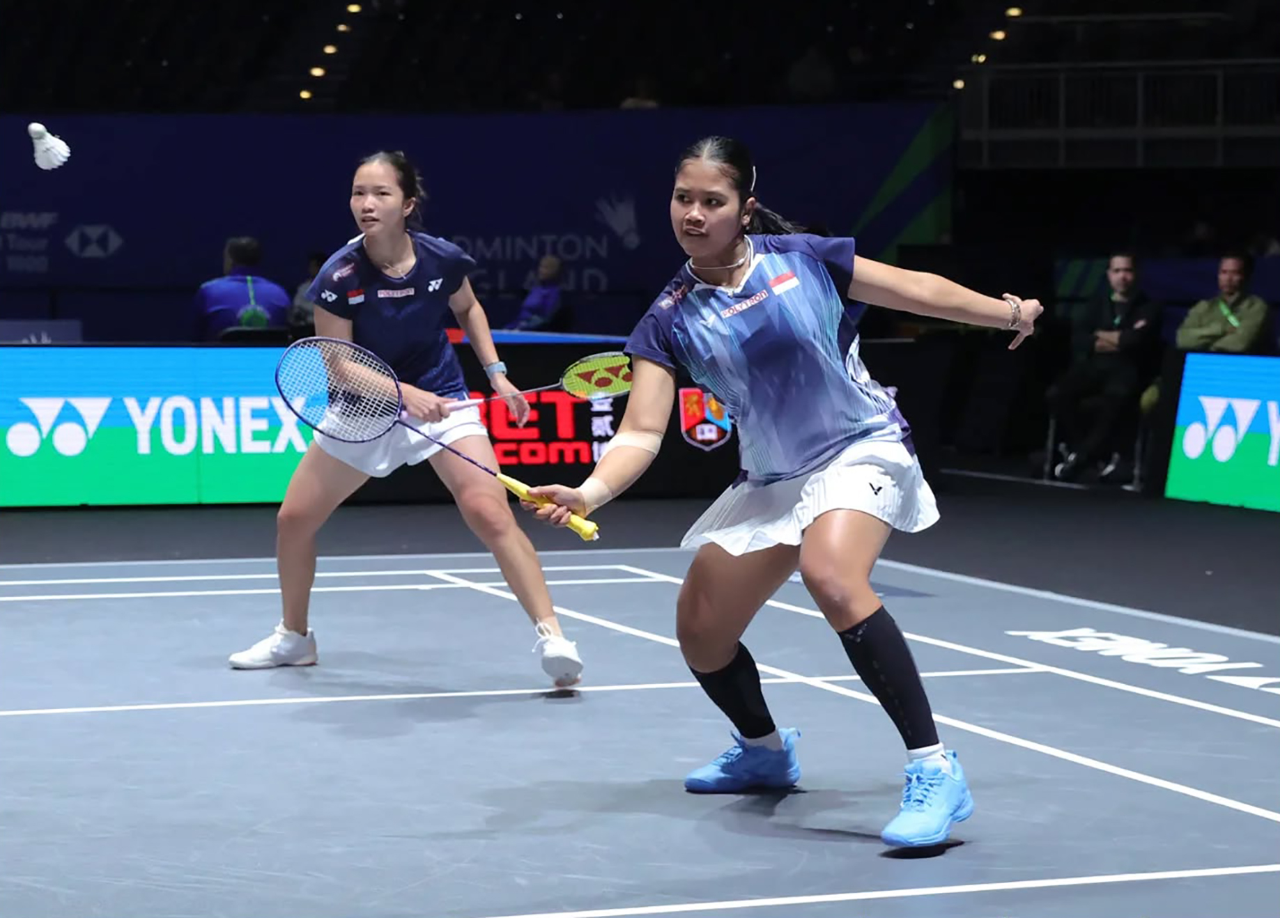 Rachel Allessya Rose/Febi Setianingrum terhenti langkahnya di babak 32 besar usai kalah dari wakil China unggulan ketiga, Jia Yi Fan/Zhang Shu Xian 16-21, 17-21.