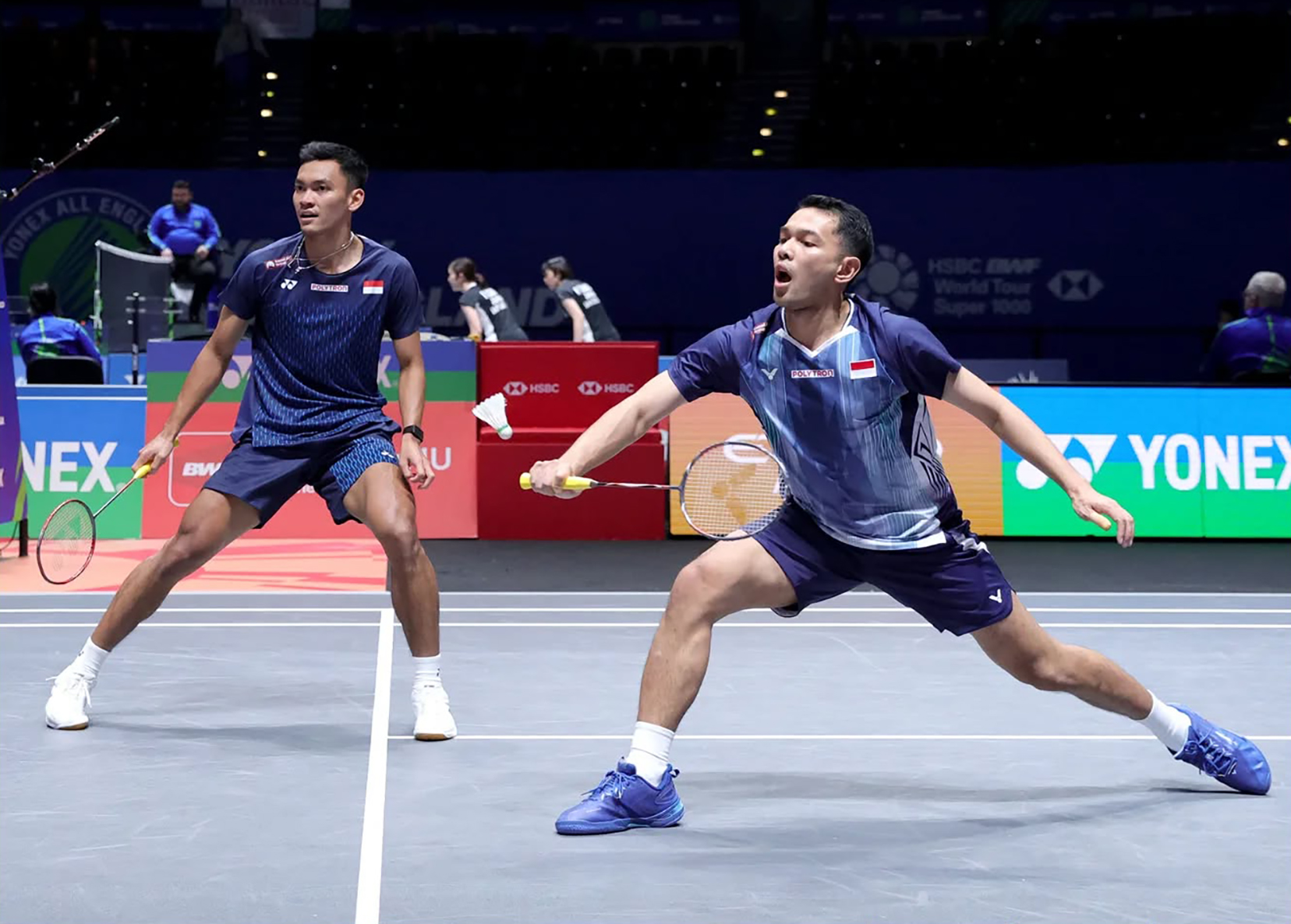 Fajar Alfian/Muhammad Shohibul Fikri lolos ke babak kedua usai menang mudah atas wakil Malaysia, Ong Yew Sin/Teo Ee Yi 21-9, 21-17.