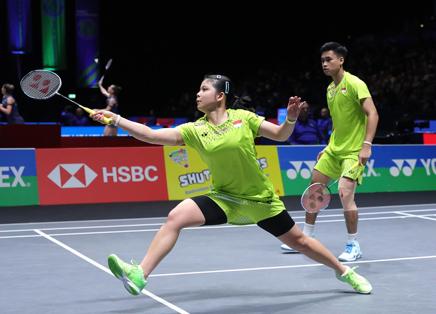 Jafar Hidayatullah/Felisha Alberta Nathaniel Pasaribu lolos ke babak kedua usai mengalahkan wakil China, Gao Jia Xuan/Wu Meng Ying dua gim langsung 24-22, 21-13.
