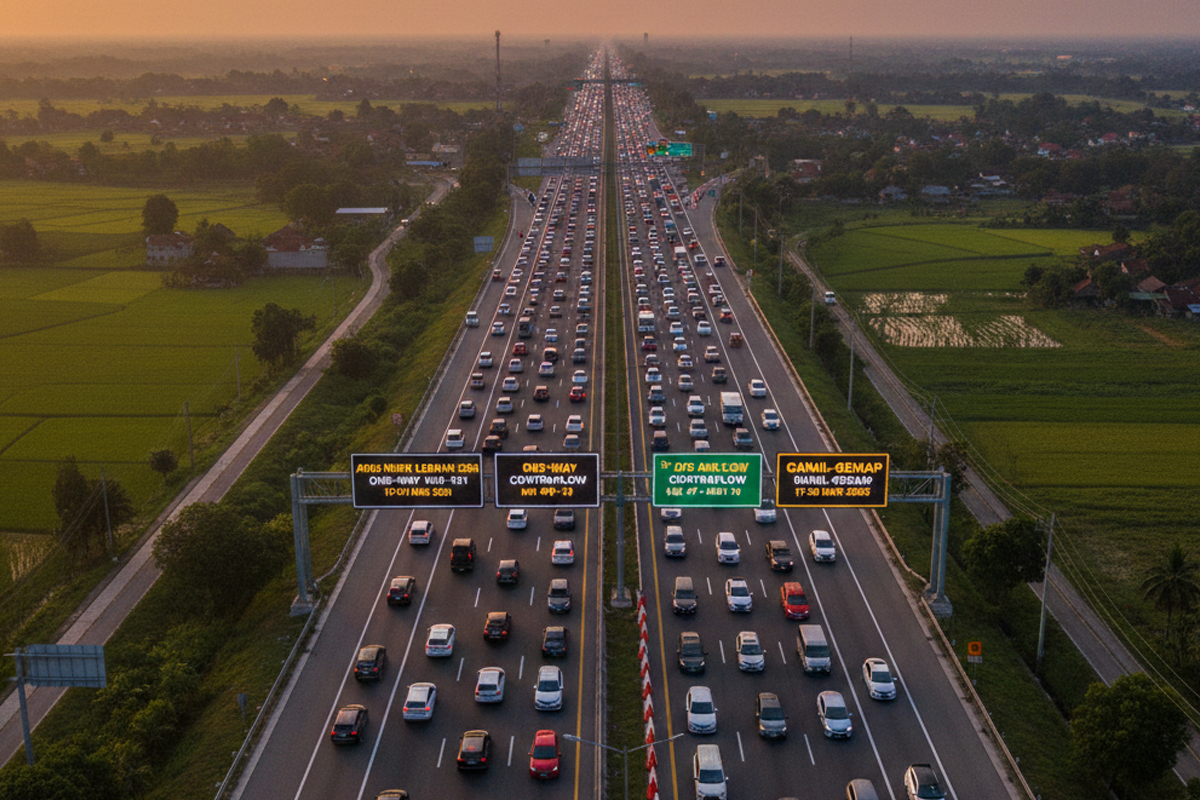 Arus Mudik Arus Balik Lebaran 2026, Berikut Jadwal One Way, Contraflow dan Gage di Jalan Tol Trans Jawa 