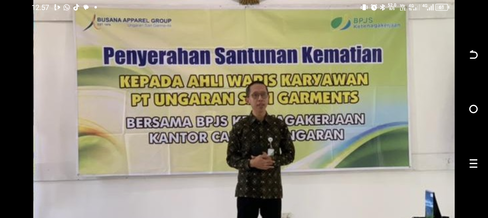 BPJS Ketenagakerjaan Ungaran Serahkan Santunan Jaminan Kematian Senilai 644 Juta BPJS Ketenagakerjaan menyerahkan santunan Jaminan Kematian (JKM) kepada empat ahli waris.