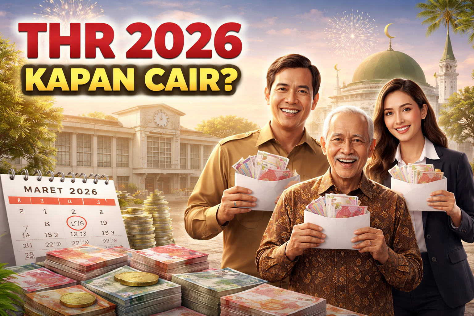 Banyak pekerja mulai menghitung hari menunggu THR 2026 cair. Berikut informasi terbaru mengenai perkiraan jadwal pencairan, aturan pemerintah, serta besaran tunjangan yang diterima.