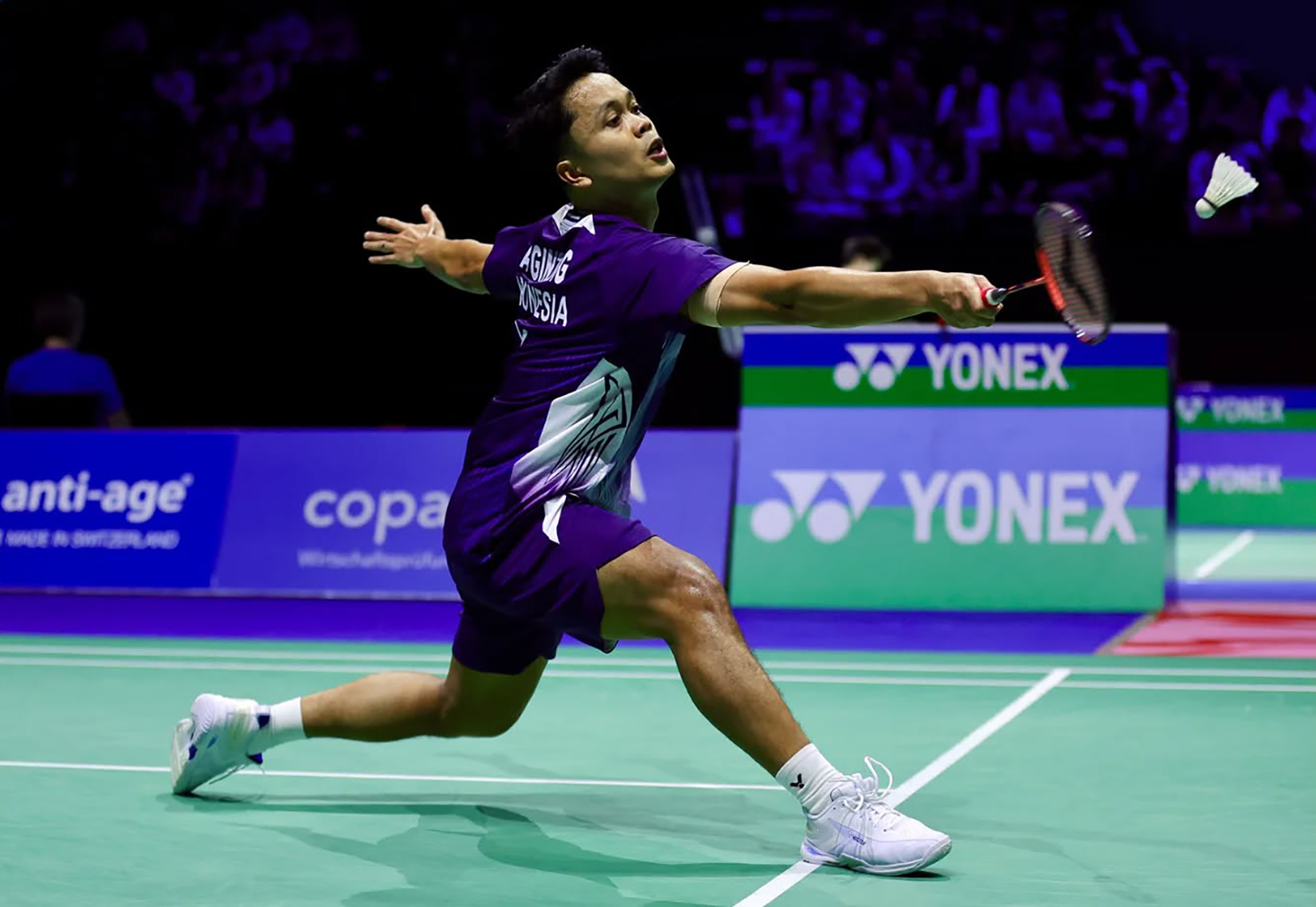 Anthony Sinisuka Ginting akan menghadapi wakil Chinese Taipei, Wang Tzu Wei di babak 32 besar Swiss Open 2026.