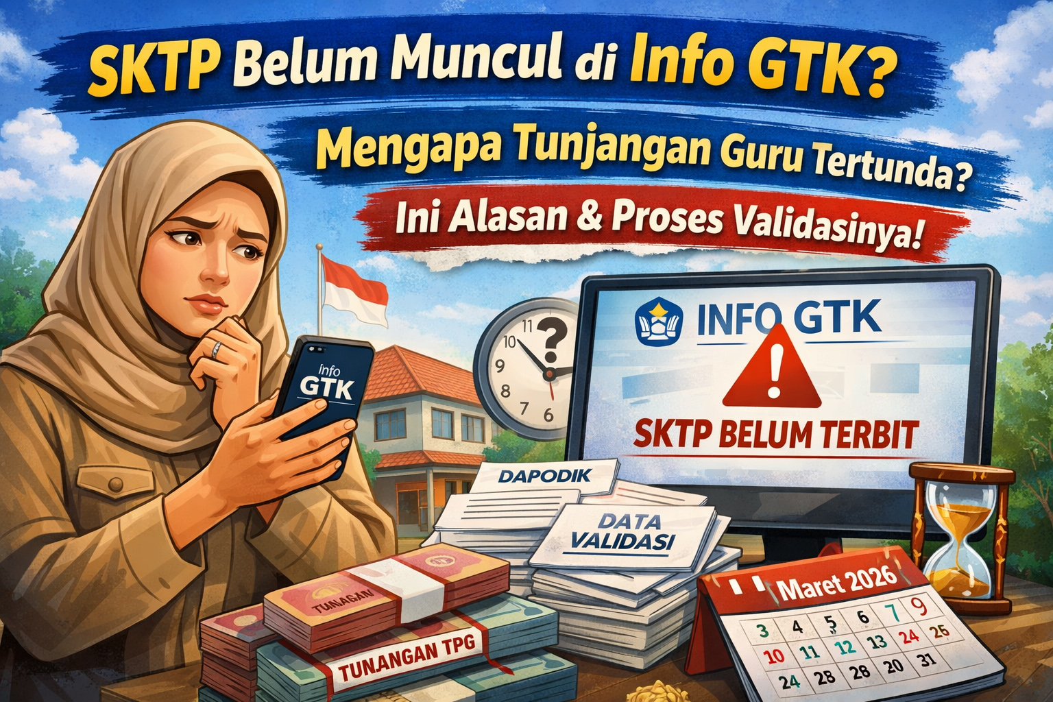 Menunggu SKTP di Info GTK? Berikut penjelasan lengkap proses penerbitan SKTP, validasi data Dapodik, serta tahapan pencairan tunjangan profesi guru.