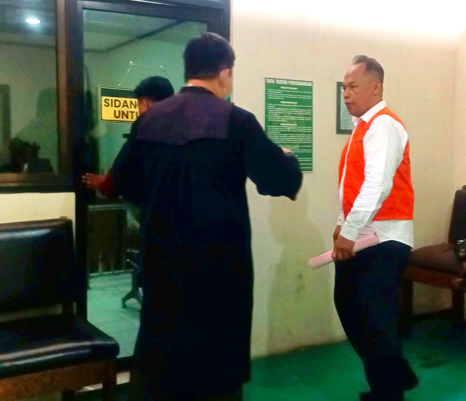 Terdakwa AKBP Basuki diadili atas kematian dosen Untag Semarang di Pengadilan Negeri Semarang, Rabu (11/3/2026). 