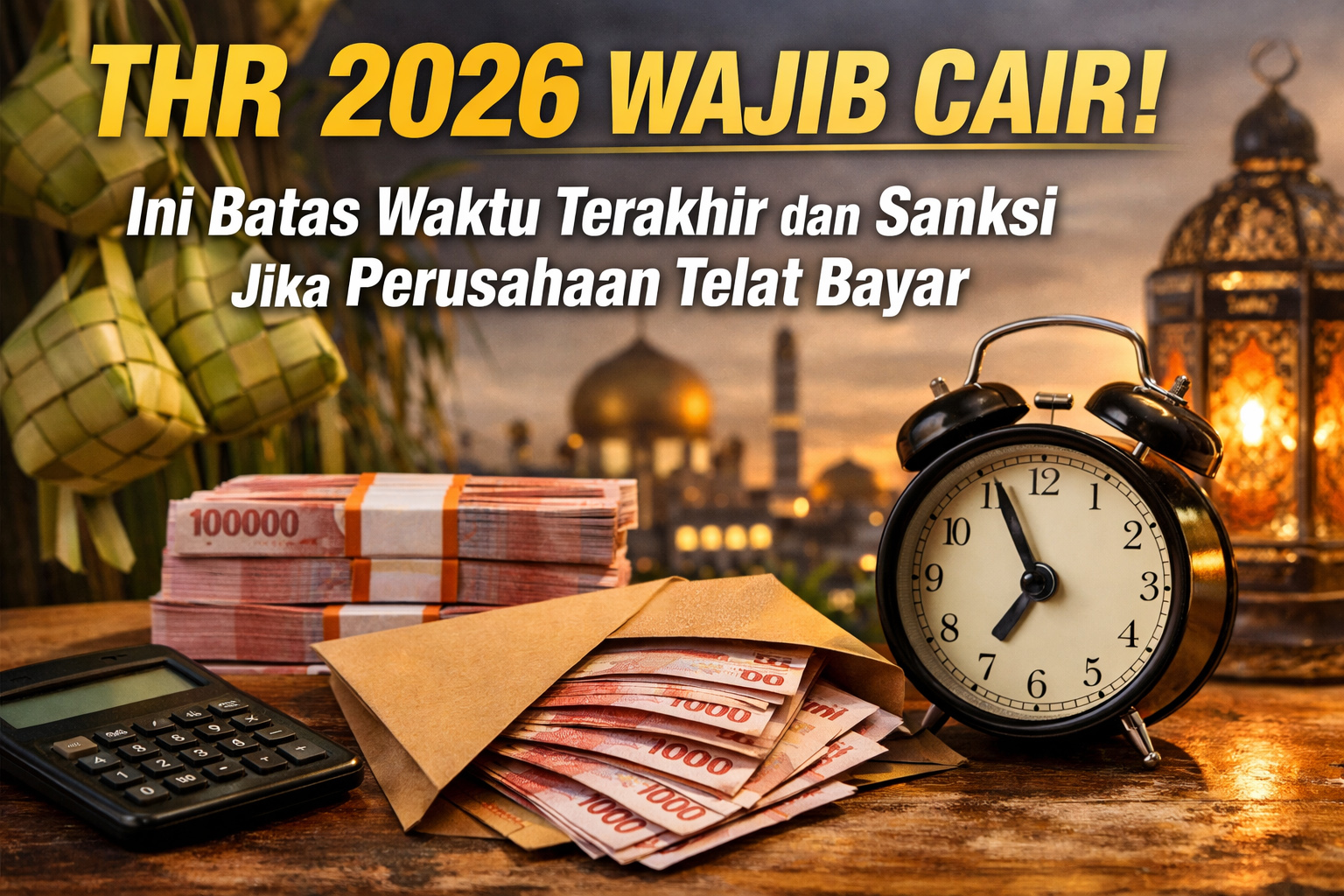 Perusahaan yang terlambat membayar THR bisa dikenakan denda hingga sanksi administratif. Simak jadwal pembayaran THR 2026 dan cara menghitungnya.