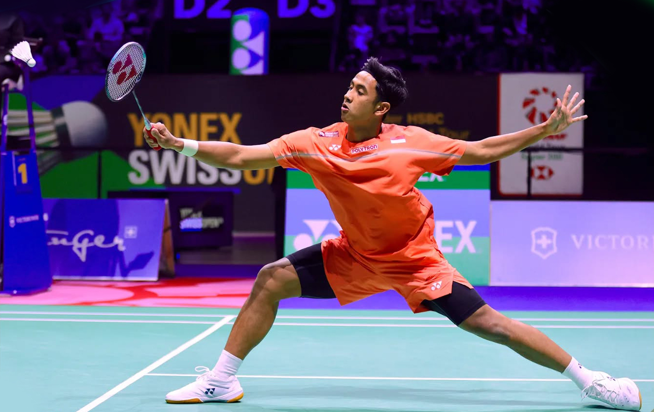 Alwi Farhan harus mengakui keunggulan wakil Jepang, Yushi Tanaka 18-21, 12-21 di babak final Swiss Open 2026.