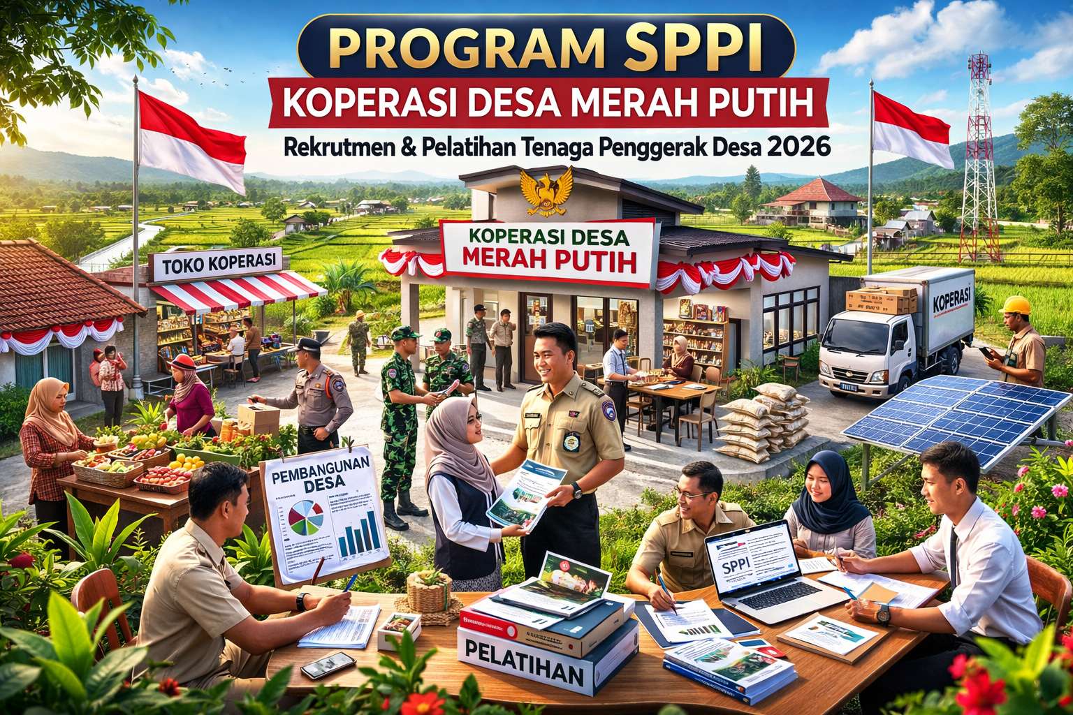 Program SPPI Pengawak Koperasi Desa Merah Putih dipersiapkan untuk memperkuat SDM koperasi desa. Simak target operasional, strategi pemerintah, dan peluang bagi generasi muda Indonesia.