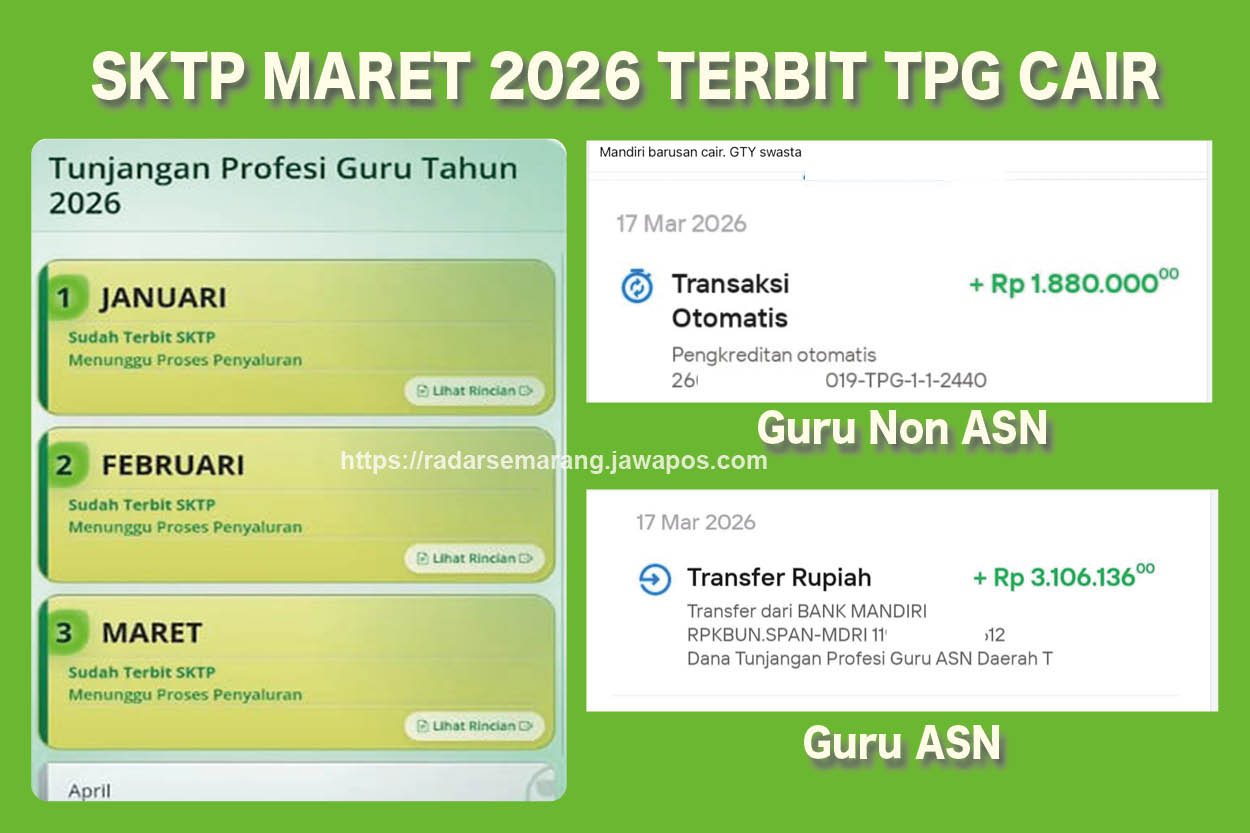 SKTP Maret 2026 Terbit Tanggal 11  TPG Bulanan Guru Cair Dalam Waktu 7 Hari Kerja