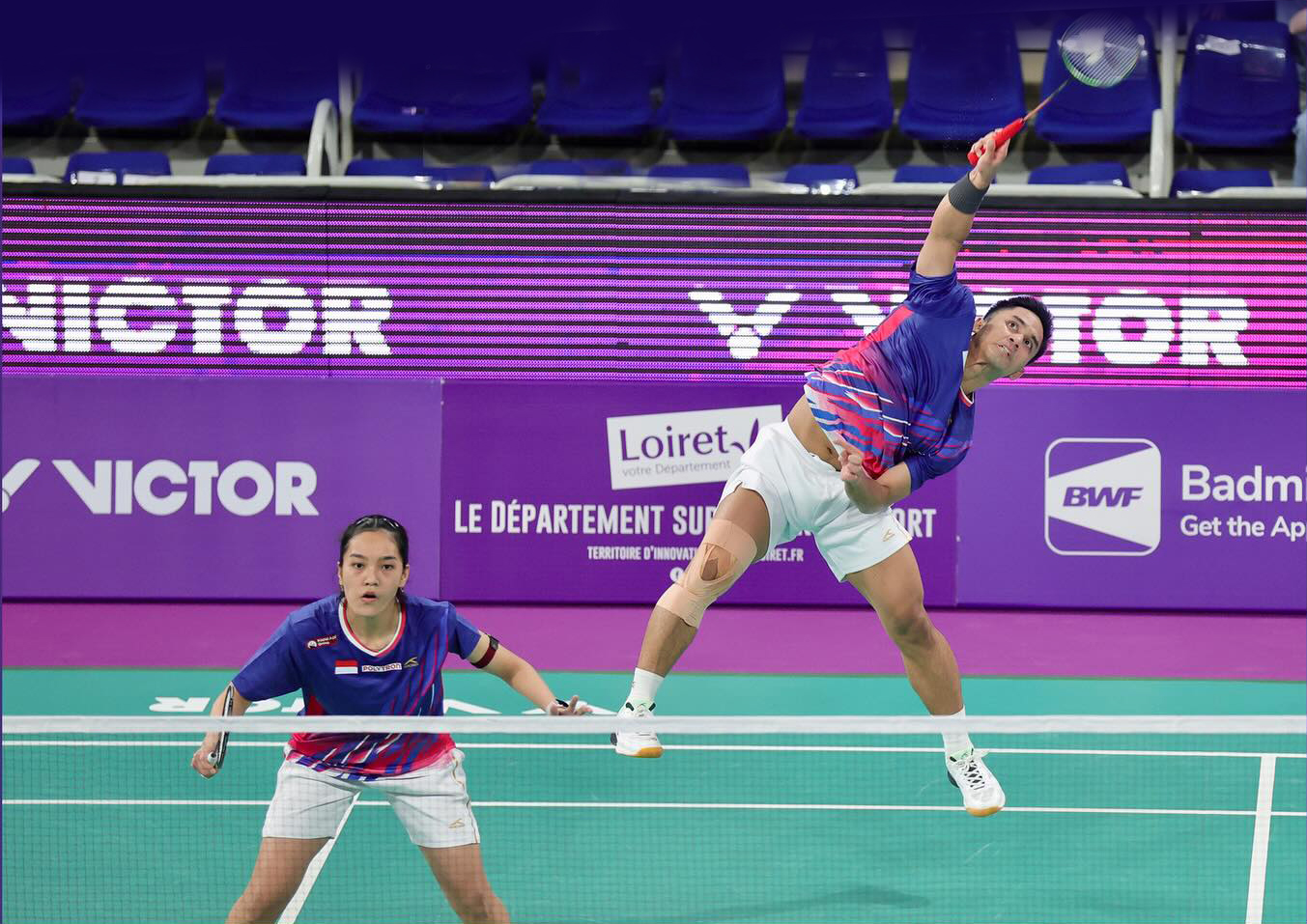 Amri Syahnawi/Nita Violina Marwah harus bekerja keras untuk mengalahkan pasangan Thailand, Phuwanat Horbanluekit/Benyapa Aimsaard 17-21, 21-18, 21-16.