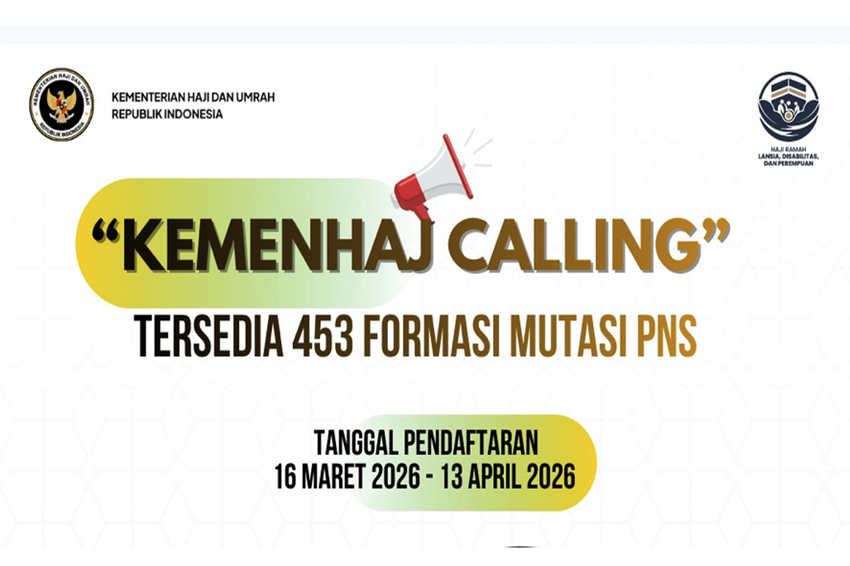 Kemenhaj Buka Seleksi Mutasi PNS 2026, Sediakan 453 Formasi, Berikut Link Daftar, Syarat, Tahapan, Cara Pendaftarannya 