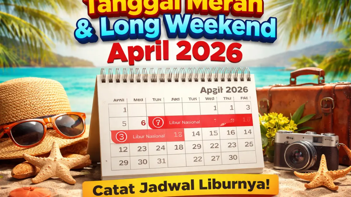 Cek rincian hari libur nasional dan tanggal merah April 2026 yang ternyata menyimpan peluang long weekend. Jangan sampai terlewat momen liburan singkat yang bisa dimanfaatkan maksimal!