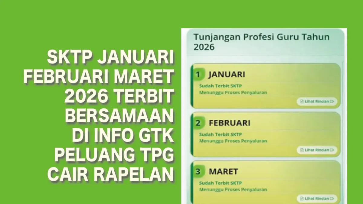 SKTP Januari, Februari, Maret 2026 