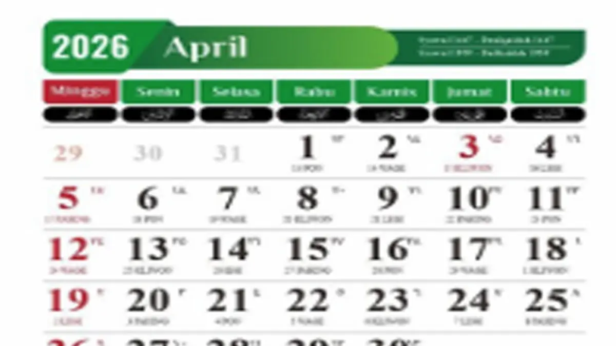Kalender 2026 Terbaru.