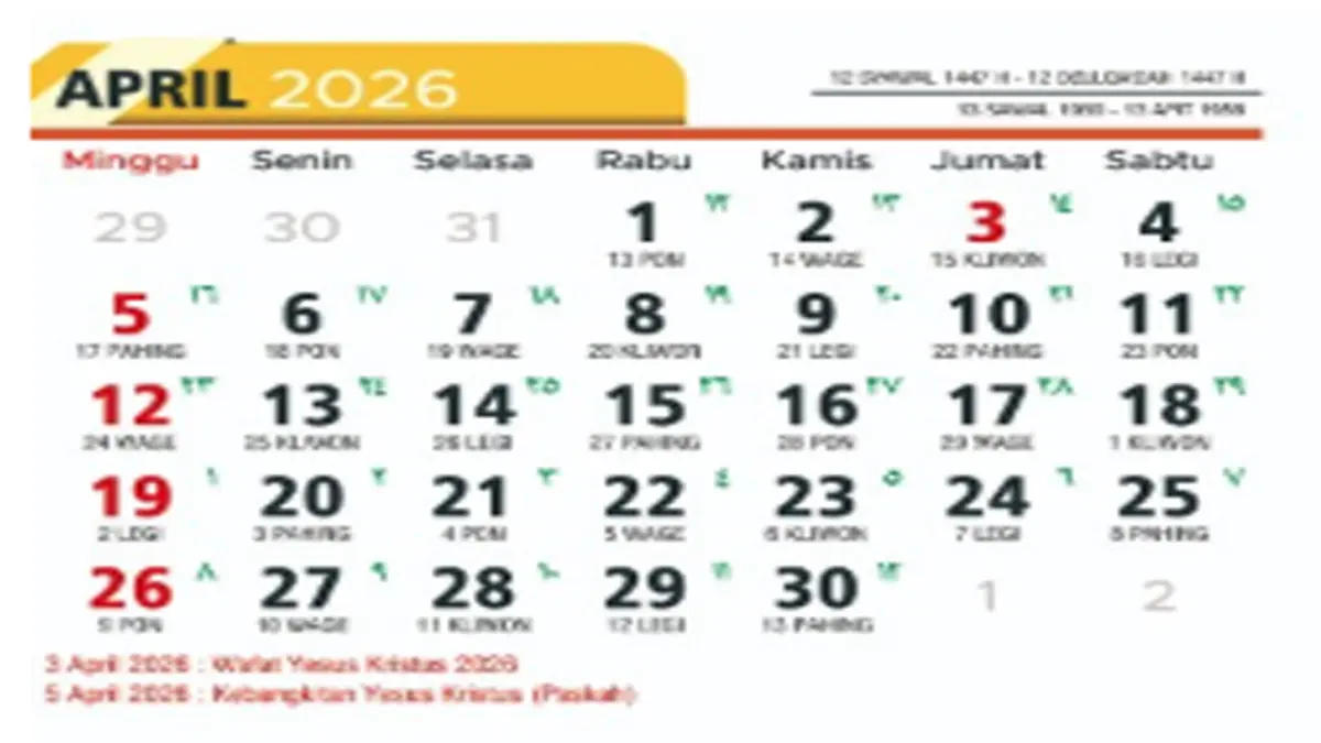 Kalender 2026 