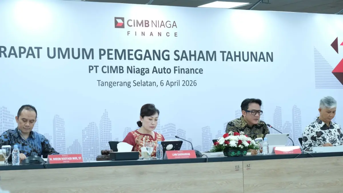 PT CIMB Niaga Auto Finance (CIMB Niaga Finance atau Perseroan) menyelenggarakan Rapat Umum Pemegang Saham Tahunan (RUPST) pada tanggal 06 April 2025 di Griya CIMB Niaga, Tangerang Selatan.&nbsp;