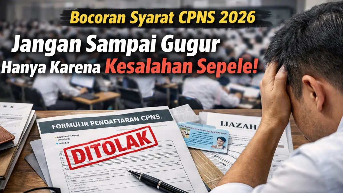 Setiap tahun ribuan peserta gagal bukan karena nilai, tapi karena berkas. Simak syarat CPNS 2026 dan hindari kesalahan fatal yang sering terjadi.