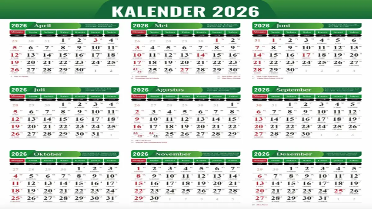 Kalender 2026 