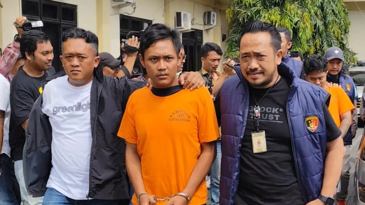 Tersangka begal sadis diamankan di Polrestabes Semarang. (Haryanto/Jawa Pos Radar Semarang)
