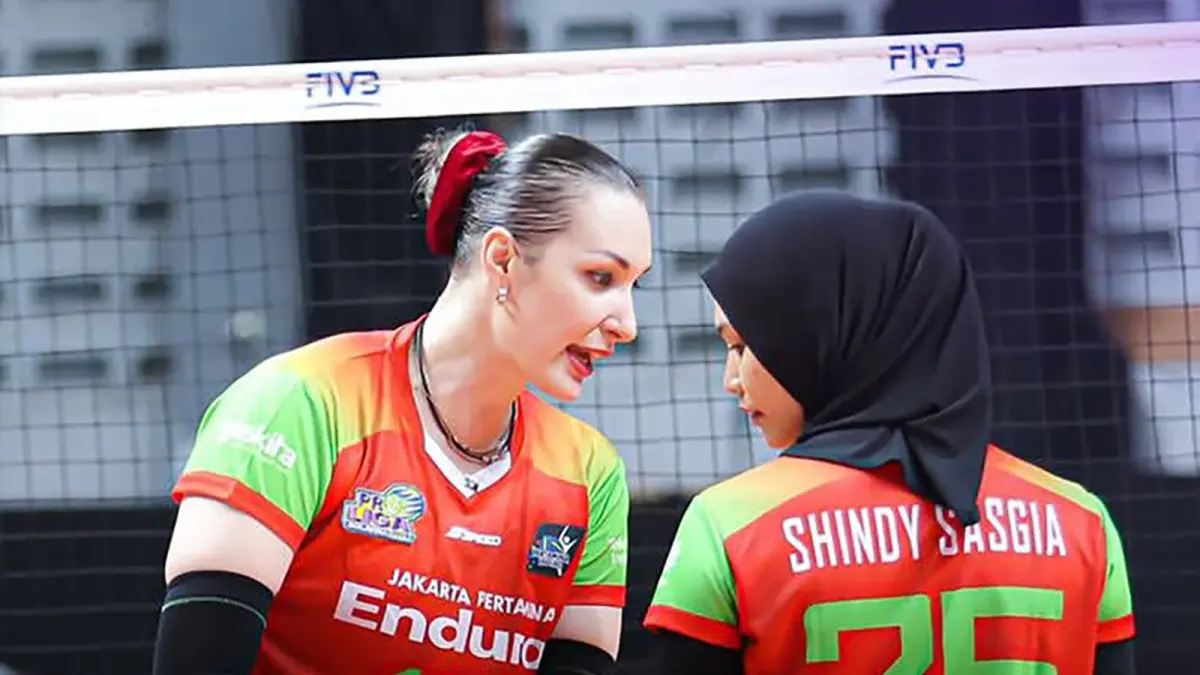 Irina Voronkova menjadi motor serangan Pertamina Enduro saat mengalahkan Gresik Petrokimia 3-1 (25-19, 25-19, 21-25, 25-23) di seri Solo, Kamis (9/4/2026).