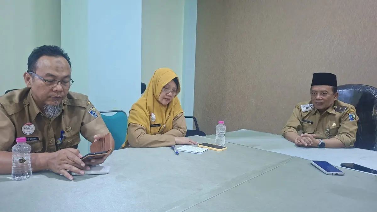 Kepala Dinkes Demak dr Ali Maimun MKes jumpa pers dengan media. (Wahibpribadi)
