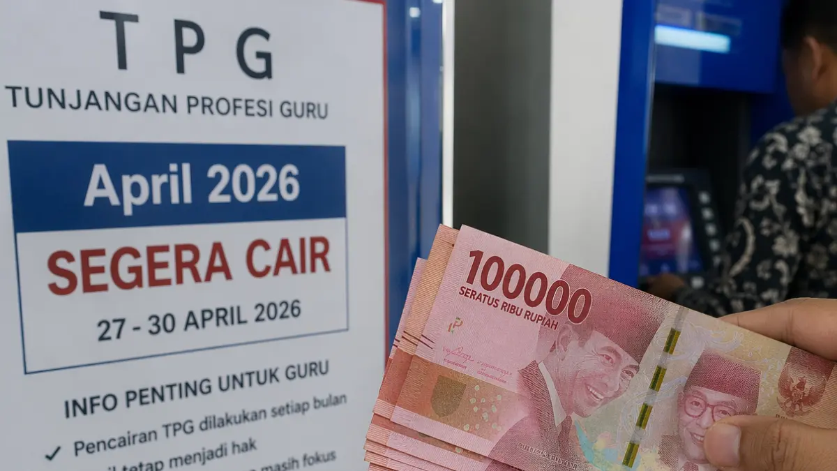 TPG April 2026 diperkirakan cair di akhir bulan. Cek informasi terbaru, jadwal resmi, dan alasan keterlambatan pencairan tunjangan guru.