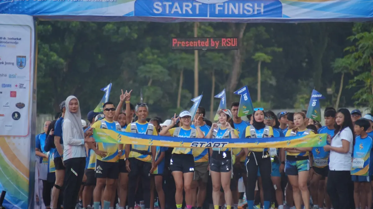 Lewat “Soebarkat Fun Run 2026”, lebih dari 600 pelari tumpah ruah di kawasan Stadion Kridanggo hingga halaman Gedung Korpri, Minggu (26/4).