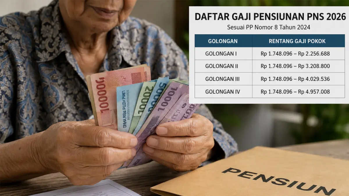 Pemerintah belum mengubah aturan gaji pensiunan 2026. Berikut rincian lengkap nominal berdasarkan golongan sesuai PP Nomor 8 Tahun 2024.