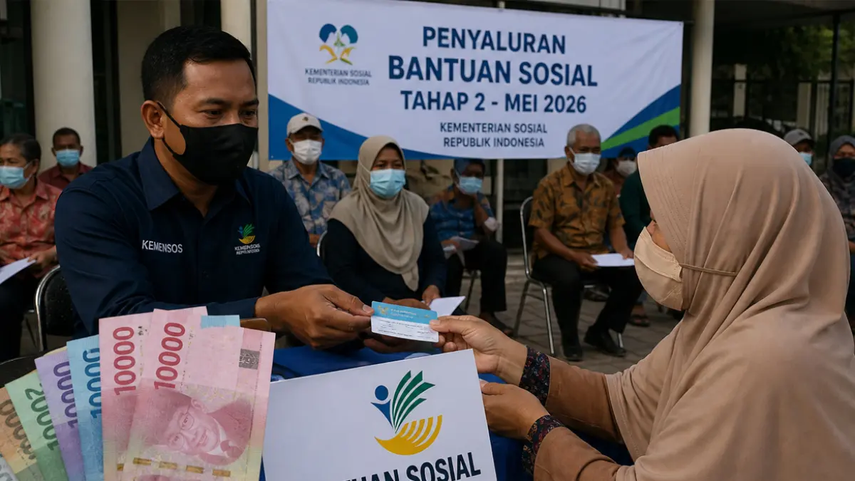 Bansos Mei 2026 tahap 2 masih disalurkan bertahap. Simak daftar program seperti PKH, BPNT, PIP hingga PBI JKN dan penjelasan resmi pemerintah.