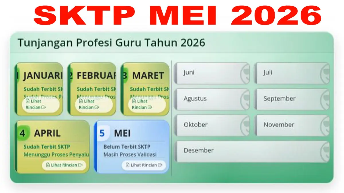 SKTP Mei 2026 Terbit, Berikut Peran Pemerintah Daerah Terkait Pencairan TPG Guru Bulanan

