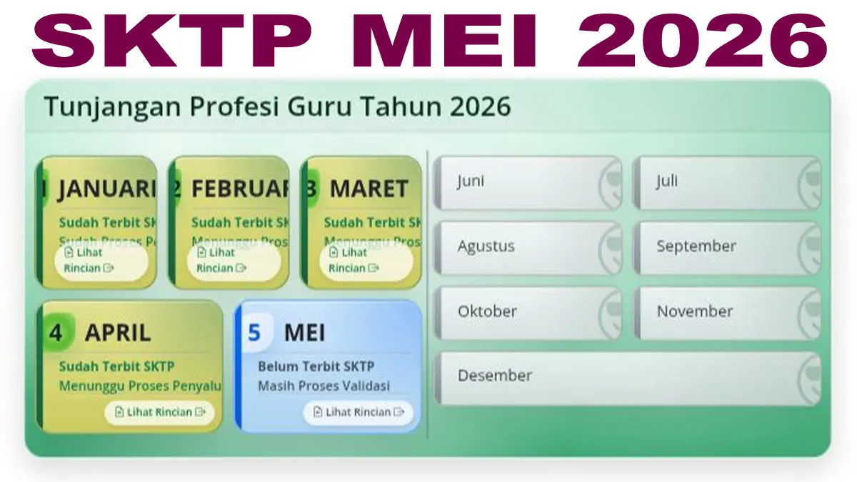 Proses Validasi TPG SKTP Mei 2026 Sedang Berjalan di Info GTK, Guru Segera Lakukan Pembaruan Data
