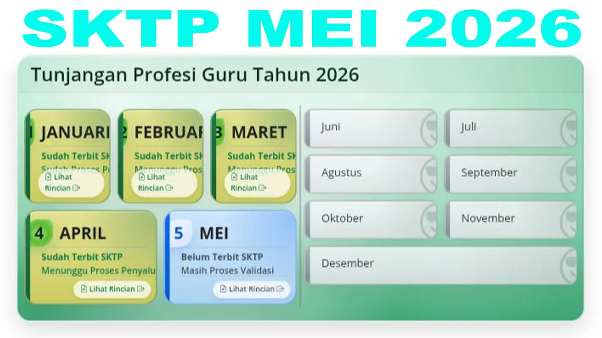 SKTP 2026 Mei Terbit, Sistem Baru Penerbitan SKTP Guru Otomatis Tanpa Menunggu Dinas Pendidikan Mencentang