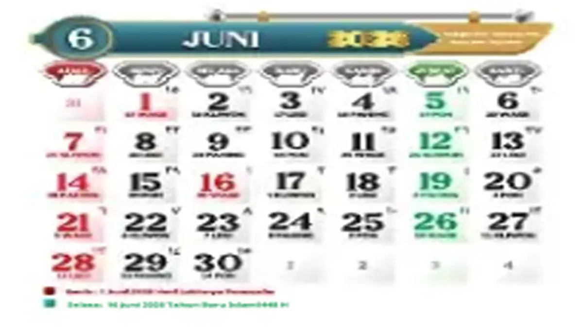 Libur Panjang Hari Lahir Pancasila Kalender Juni 2026 Hadirkan Long ...