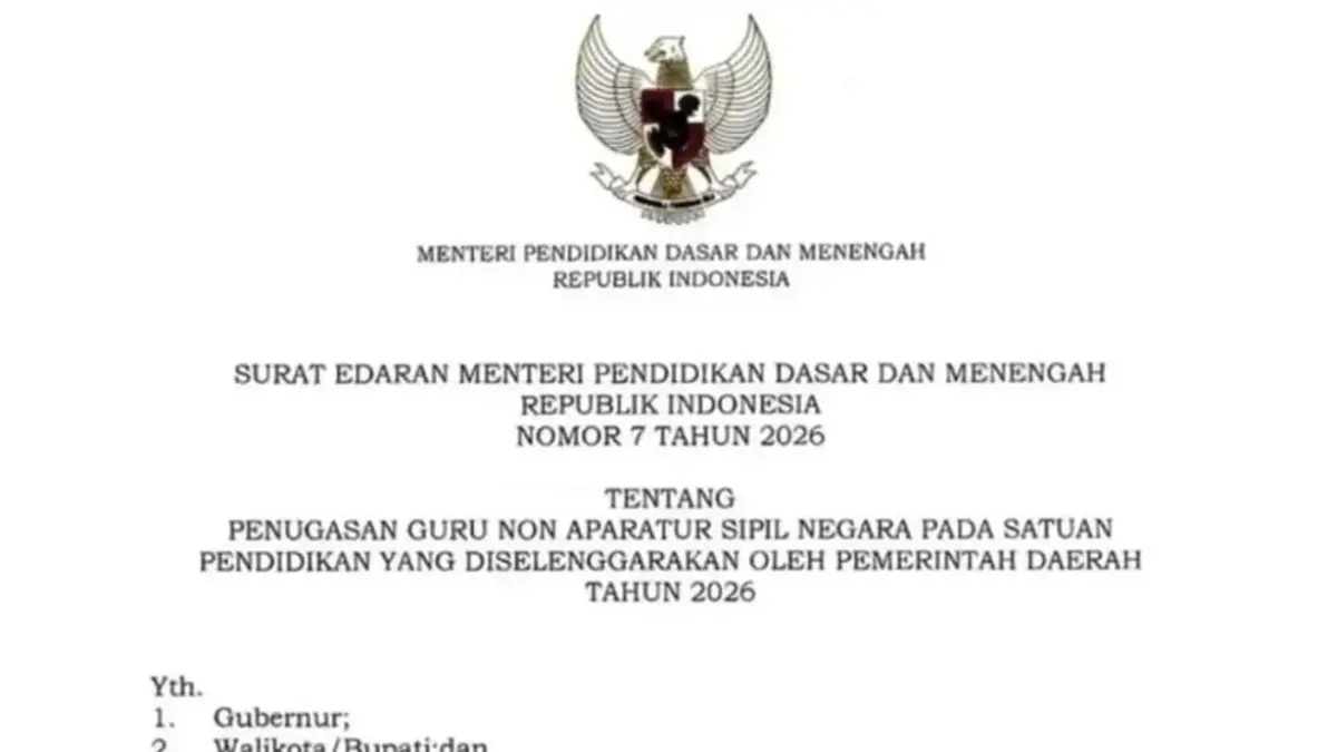 Guru honorer kini mendapat angin segar setelah pemerintah memastikan guru non-ASN tetap dapat mengajar melalui SE Mendikdasmen Tahun 2026.

