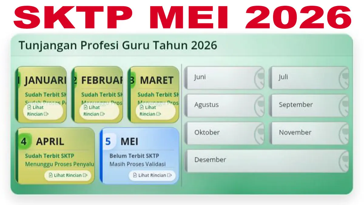 Proses Validasi TPG Guru SKTP Mei 2026 Sedang Berjalan di Info GTK, Ini Resiko Keterlambatan Sinkronisasi

